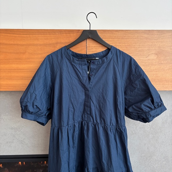 NWT ENGLISH FACTORY SHORT PUFF SLEEVE MIDI DRESS, SIZE 1X - Picture 5 of 16